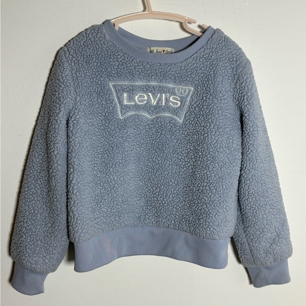Levi's Soft Blue Sherpa Women's Sweater